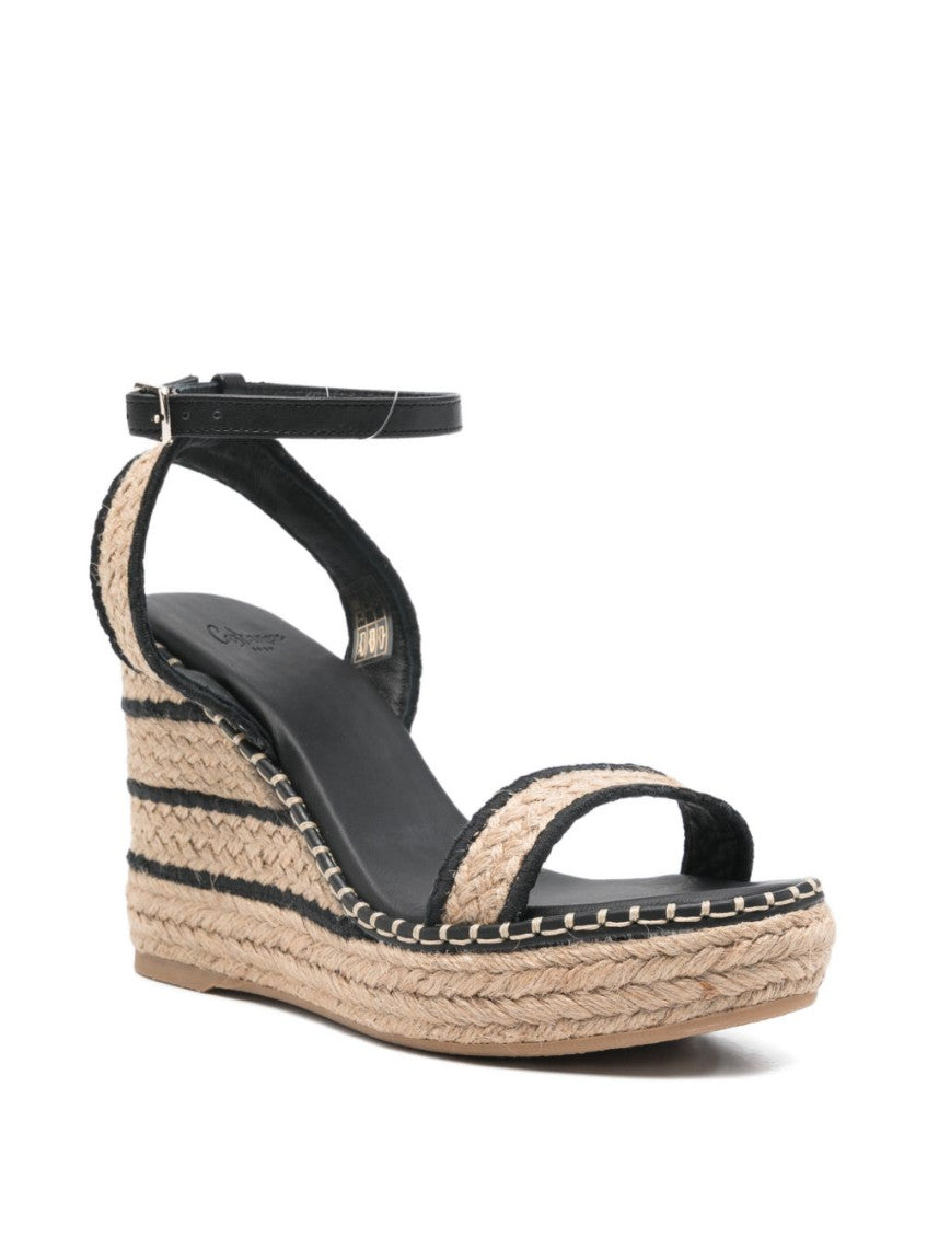 Black Ankle-strap Wedges 4