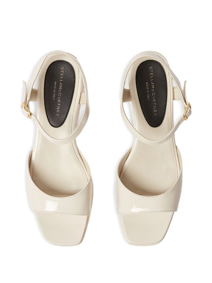White Ankle-strap Wedges 4