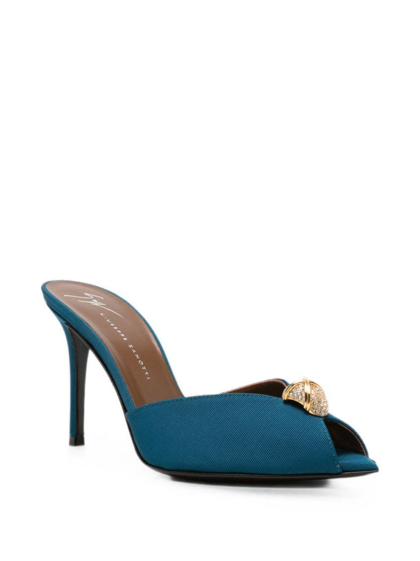 Blue Slip On Heels 2