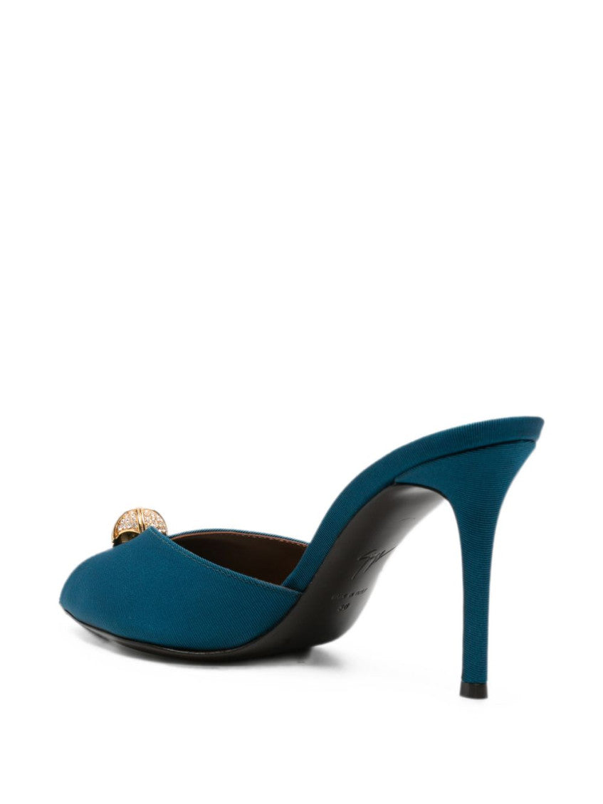 Blue Slip On Heels 4