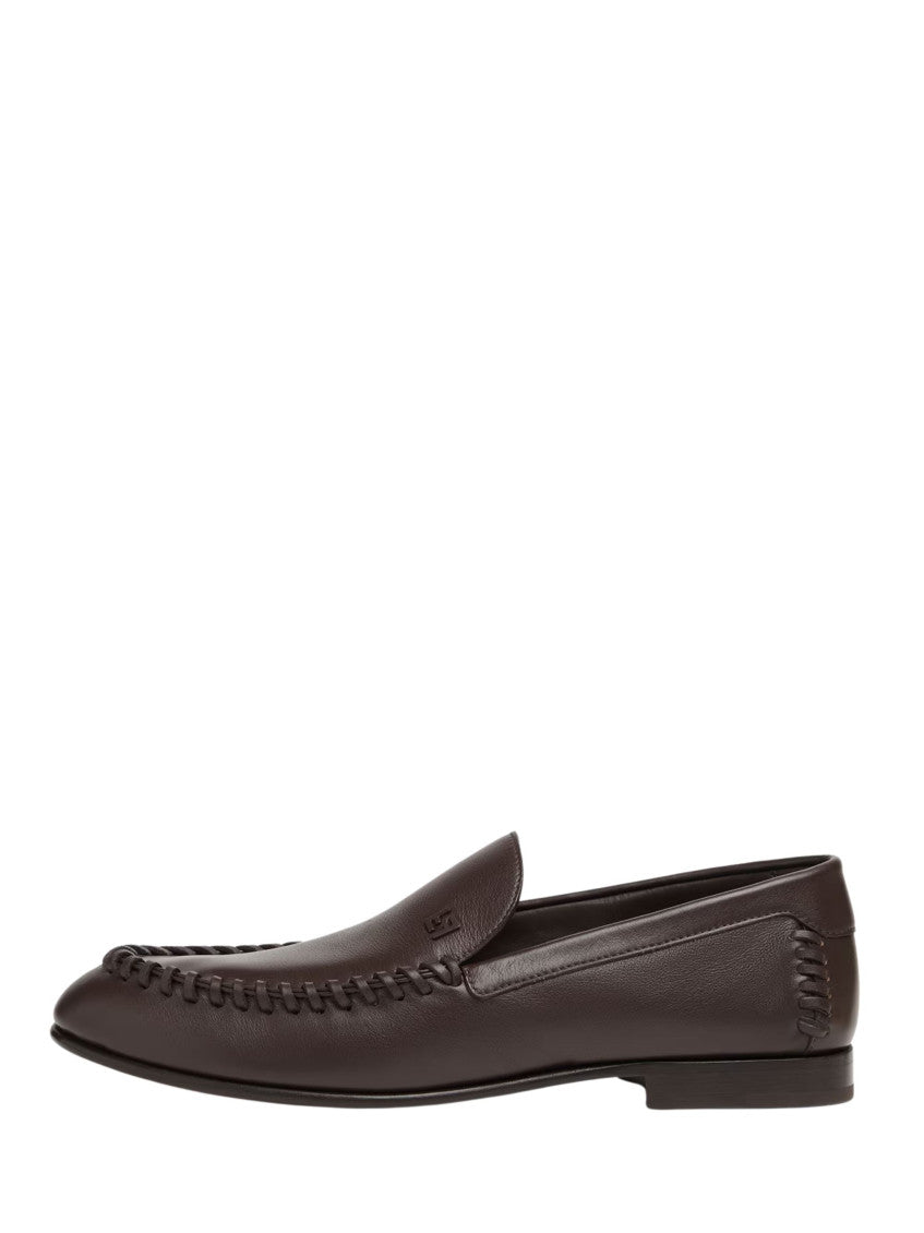 Brown Solid Loafers 2
