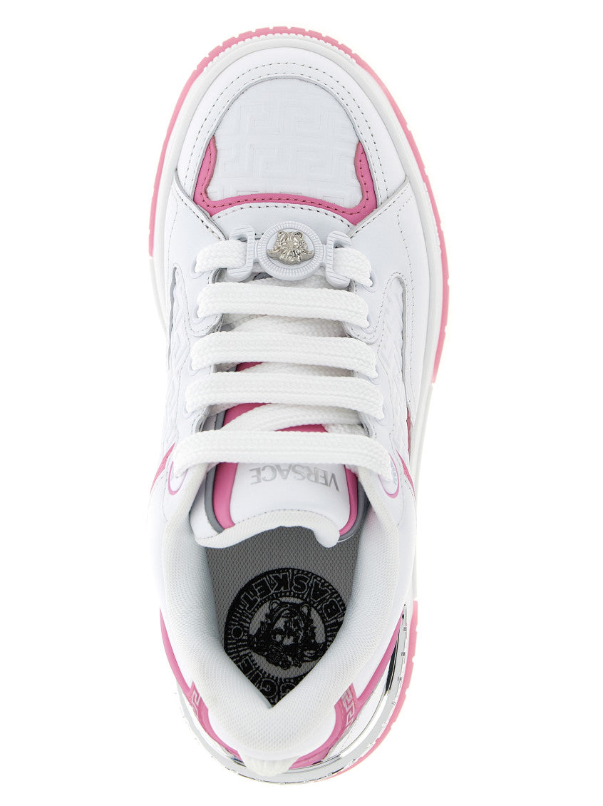 Pink Lace Up Sneakers 4