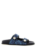 Blue Textured Fayence Sandal 1