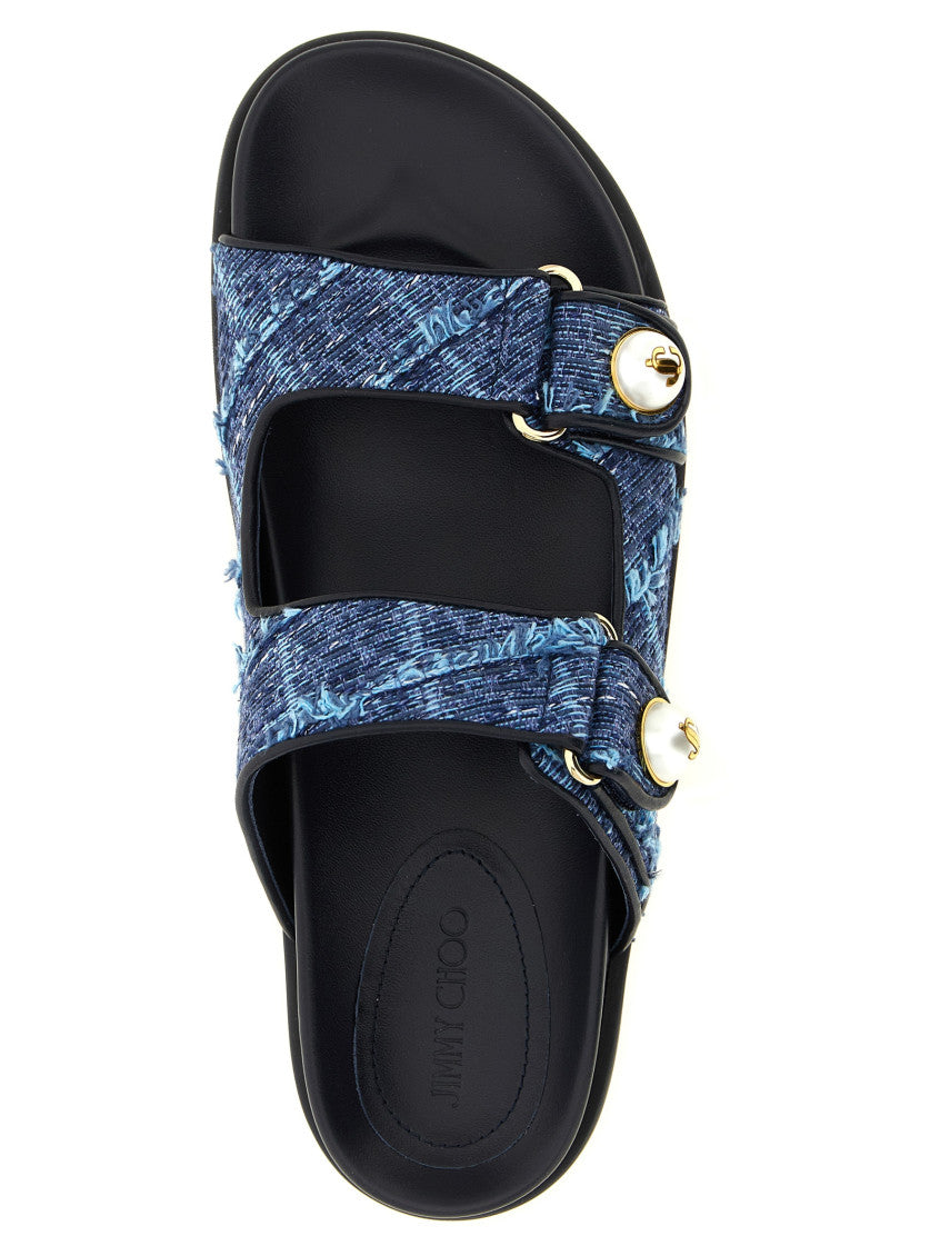 Blue Textured Fayence Sandal 3
