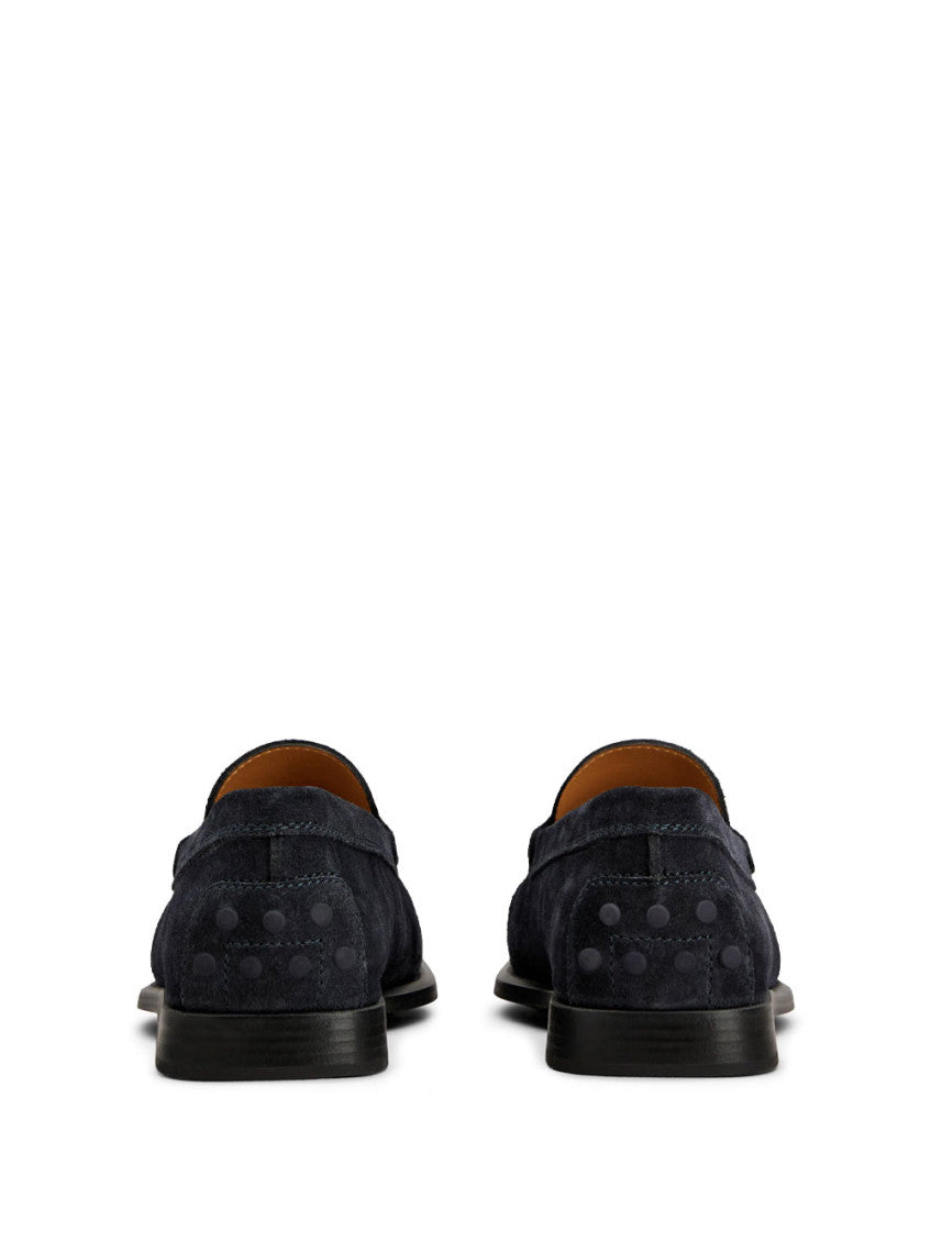 Navy Blue Suede Loafers 3
