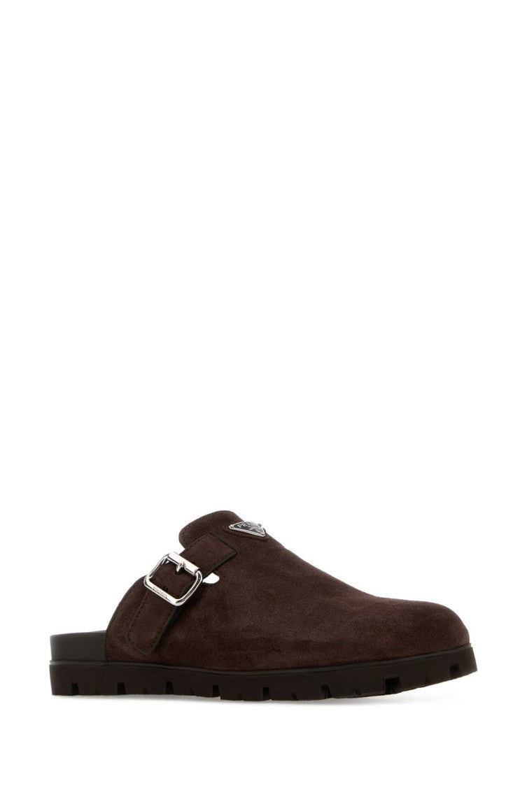 Brown Round Toe Mules 2