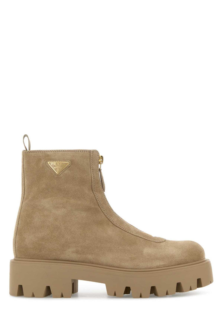 Beige Round Toe Boot 1