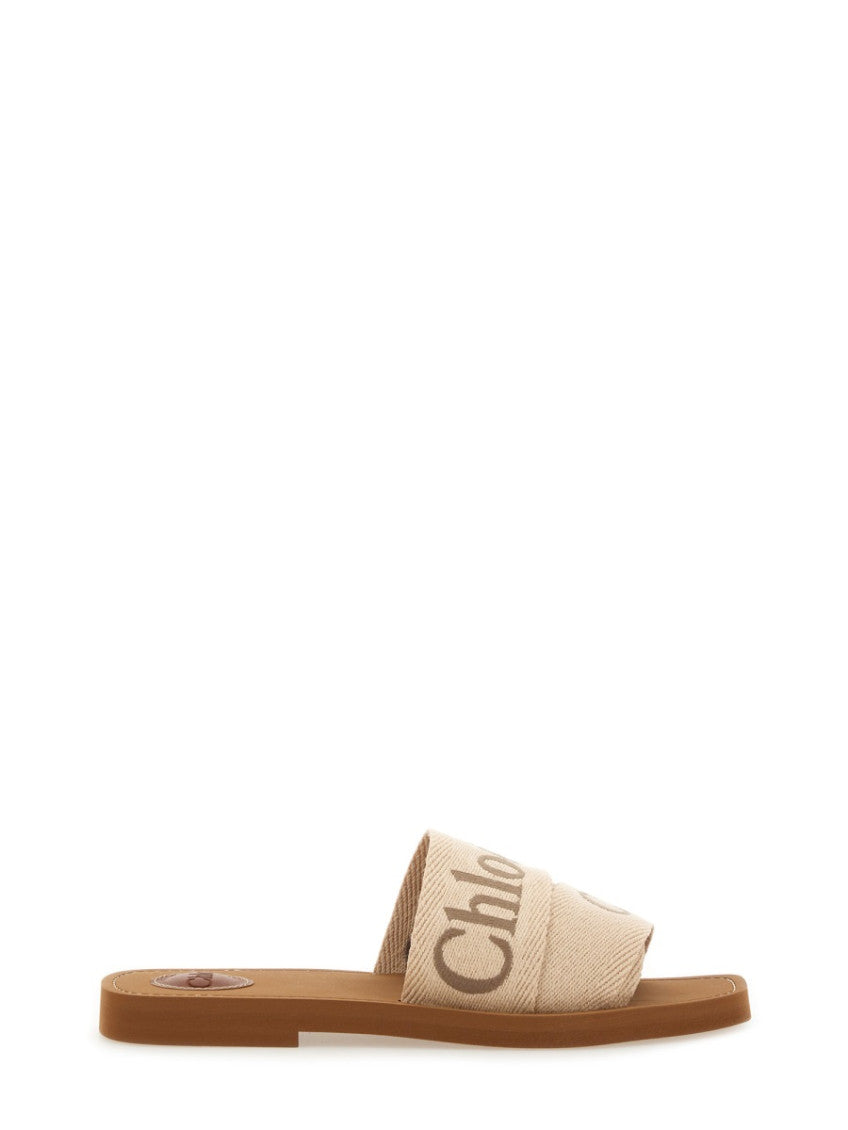 Beige Logo Flats 1