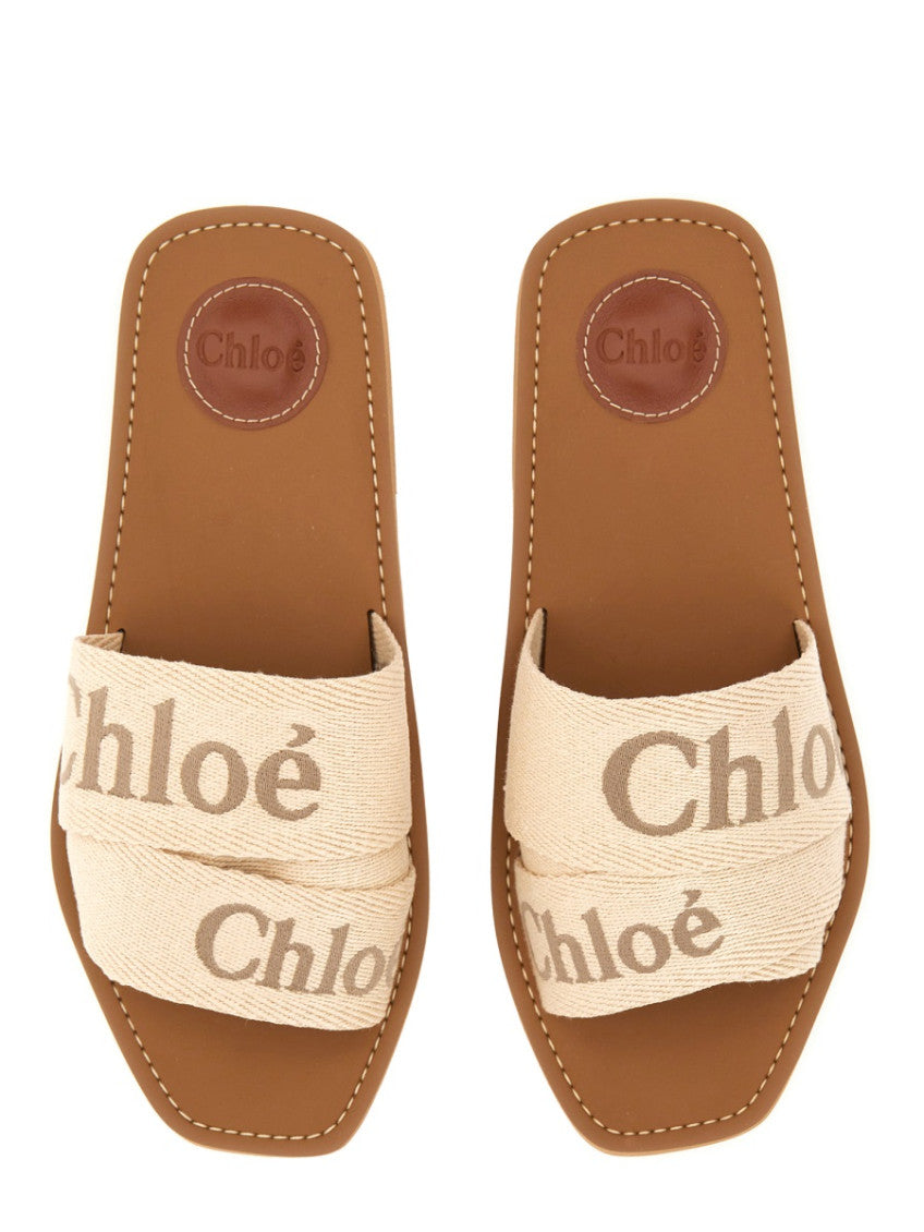 Beige Logo Flats 3