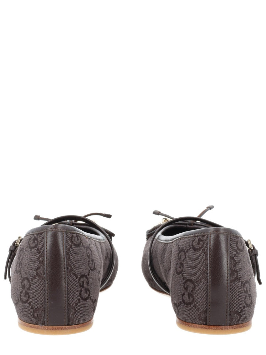 Brown Logo Ballet Flats 4