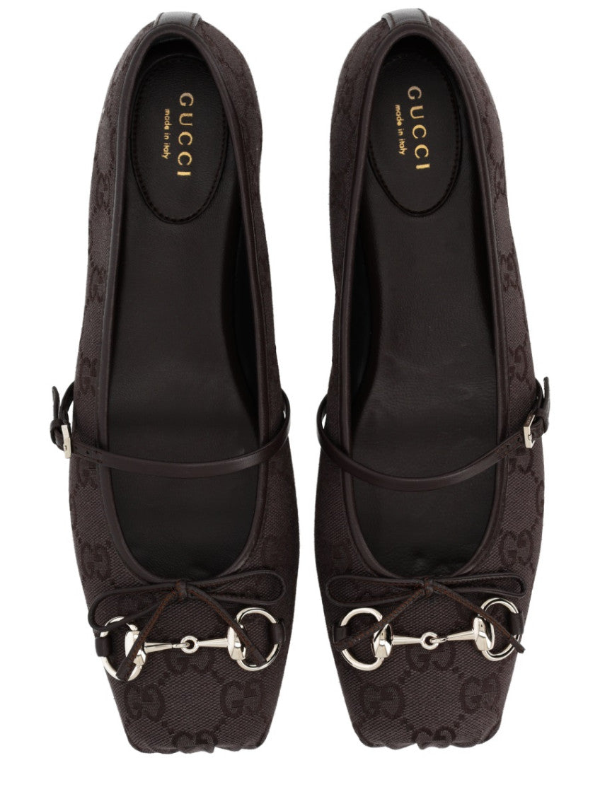 Brown Logo Ballet Flats 5