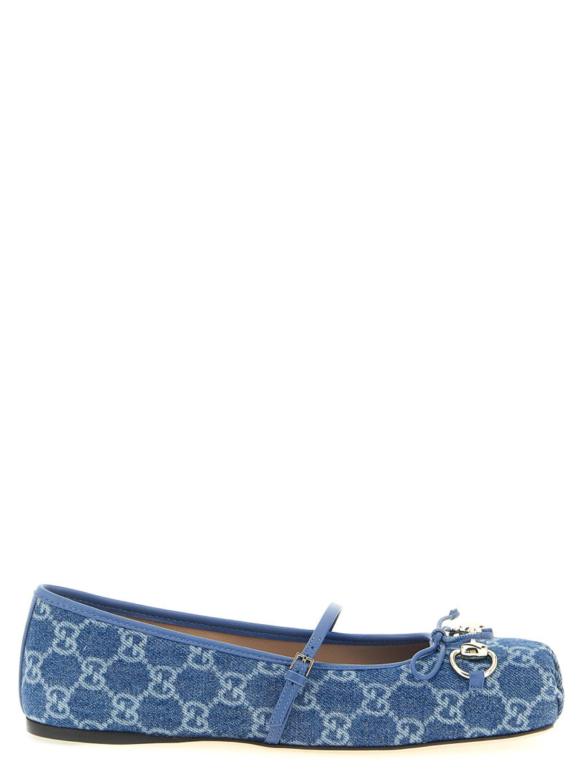 Blue Logo Ballet Flats 1