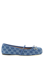 Blue Logo Ballet Flats 1