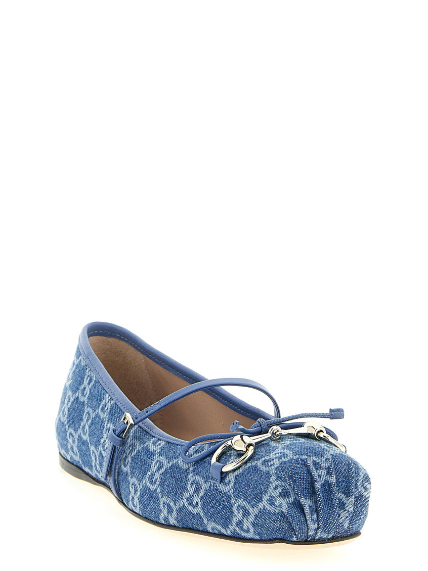 Blue Logo Ballet Flats 2