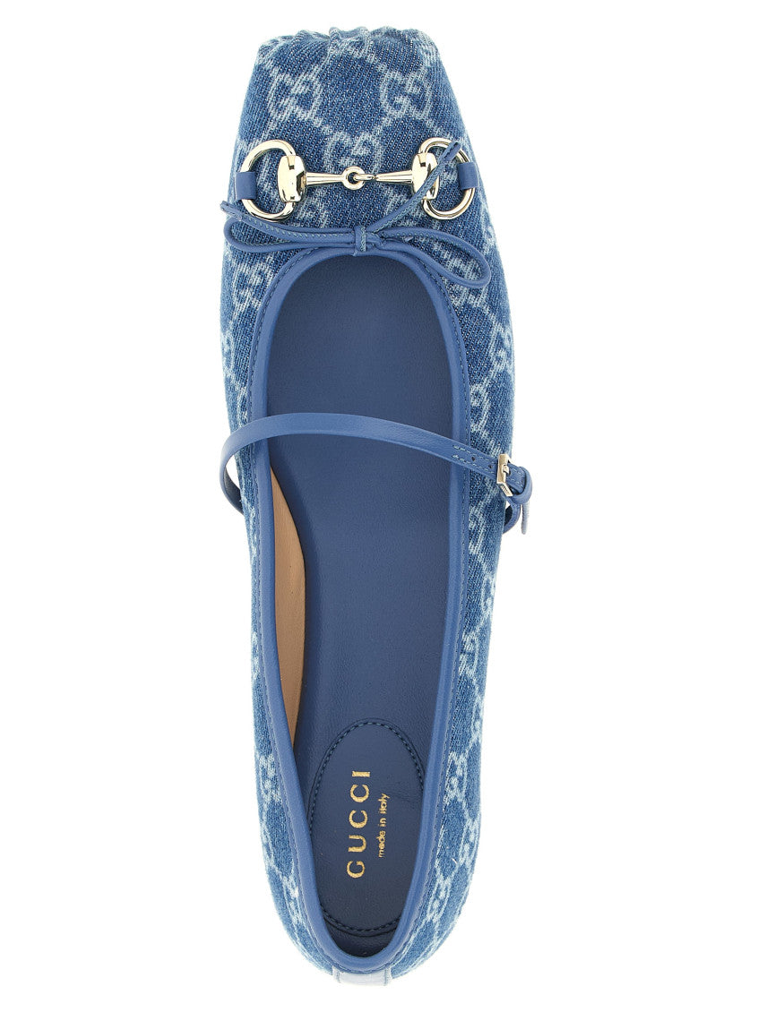 Blue Logo Ballet Flats 3