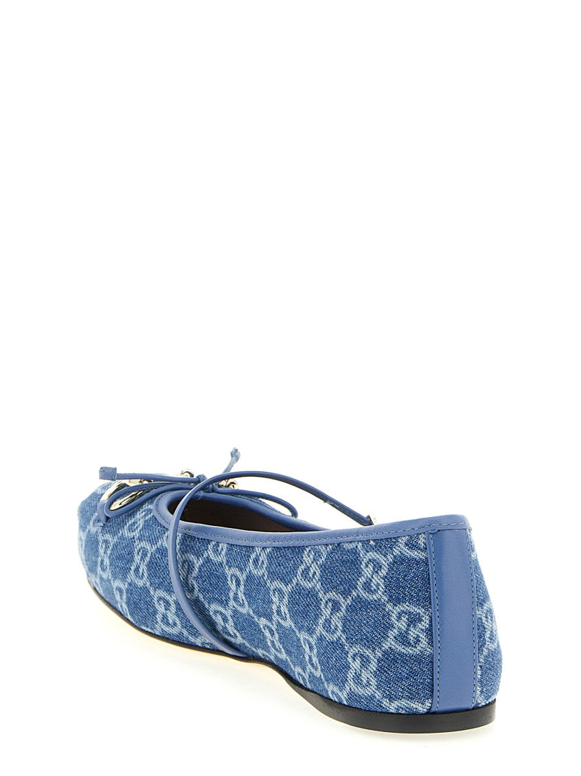 Blue Logo Ballet Flats 4