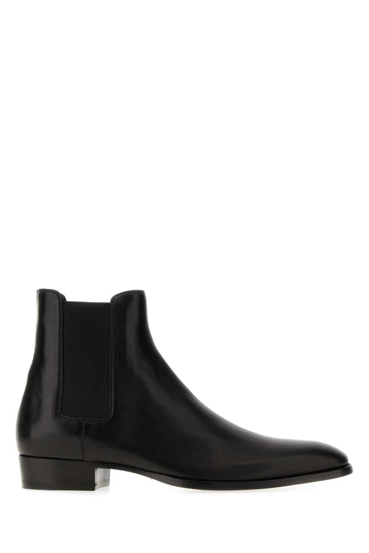 Black Solid Chelsea Boots 1