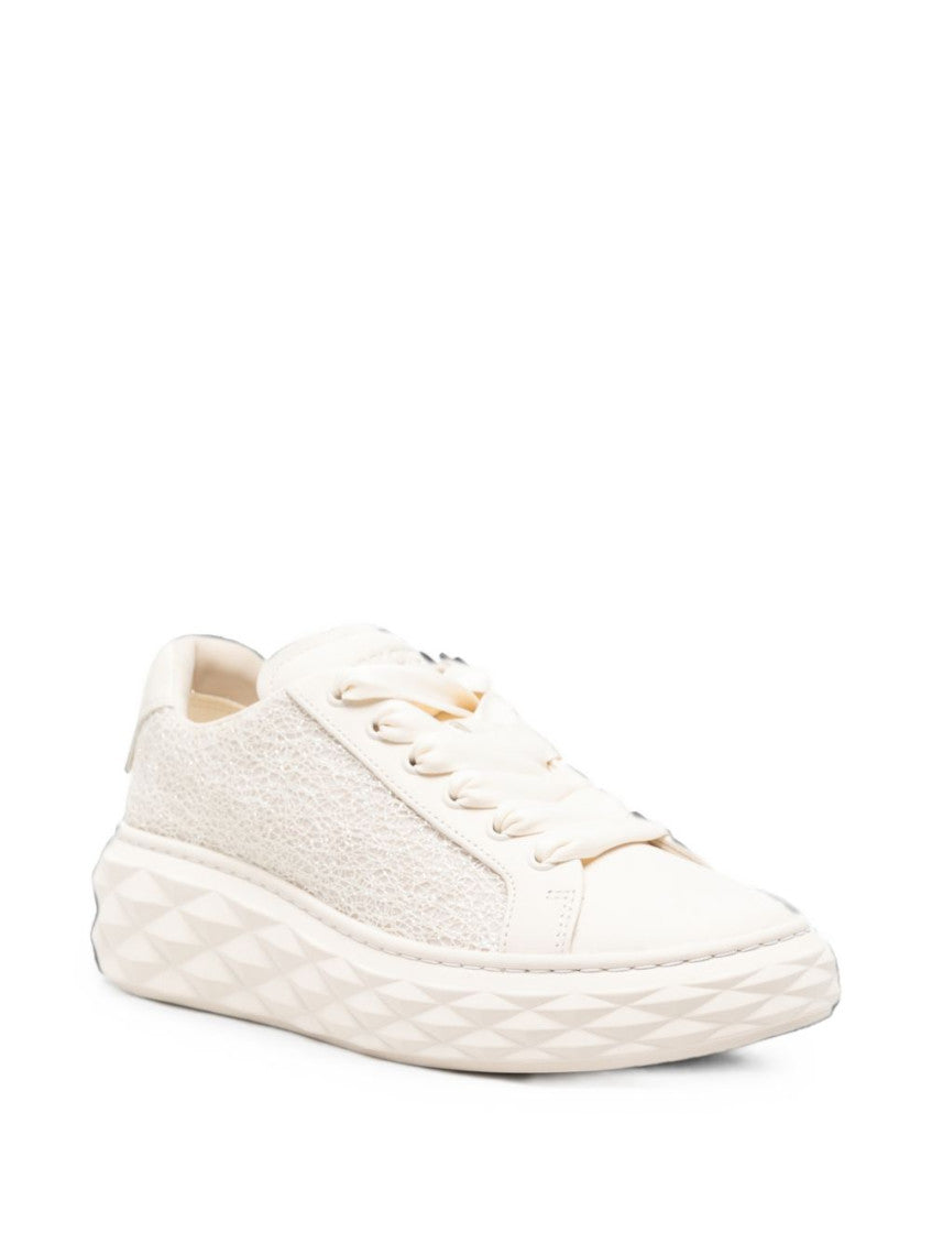 Off White Textured Sneakers 2