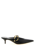 Black Leather Mules 1