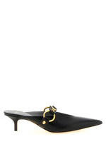 Black Leather Mules 1