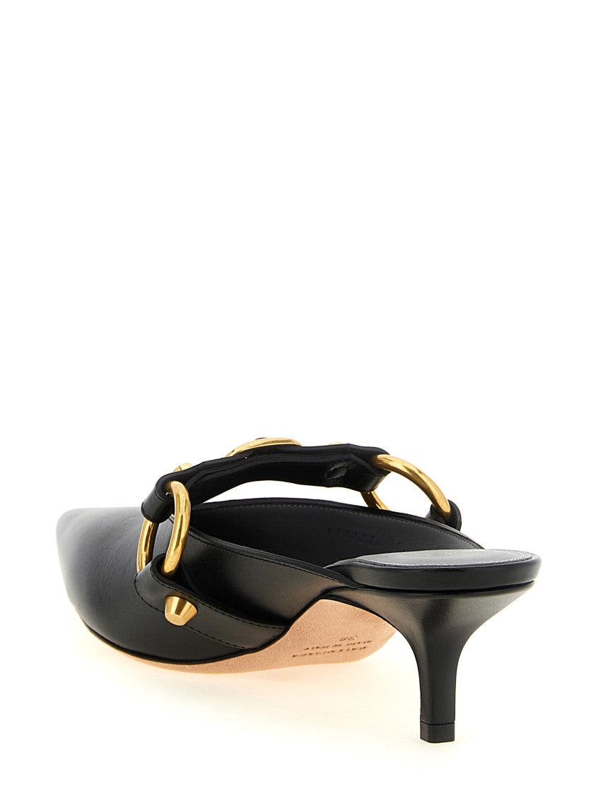 Black Leather Mules 3