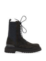 Black Lace Up Boots 1