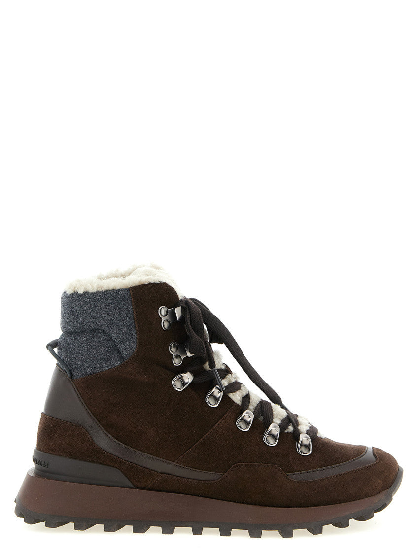 Brown Lace-up Ankle Boots 1