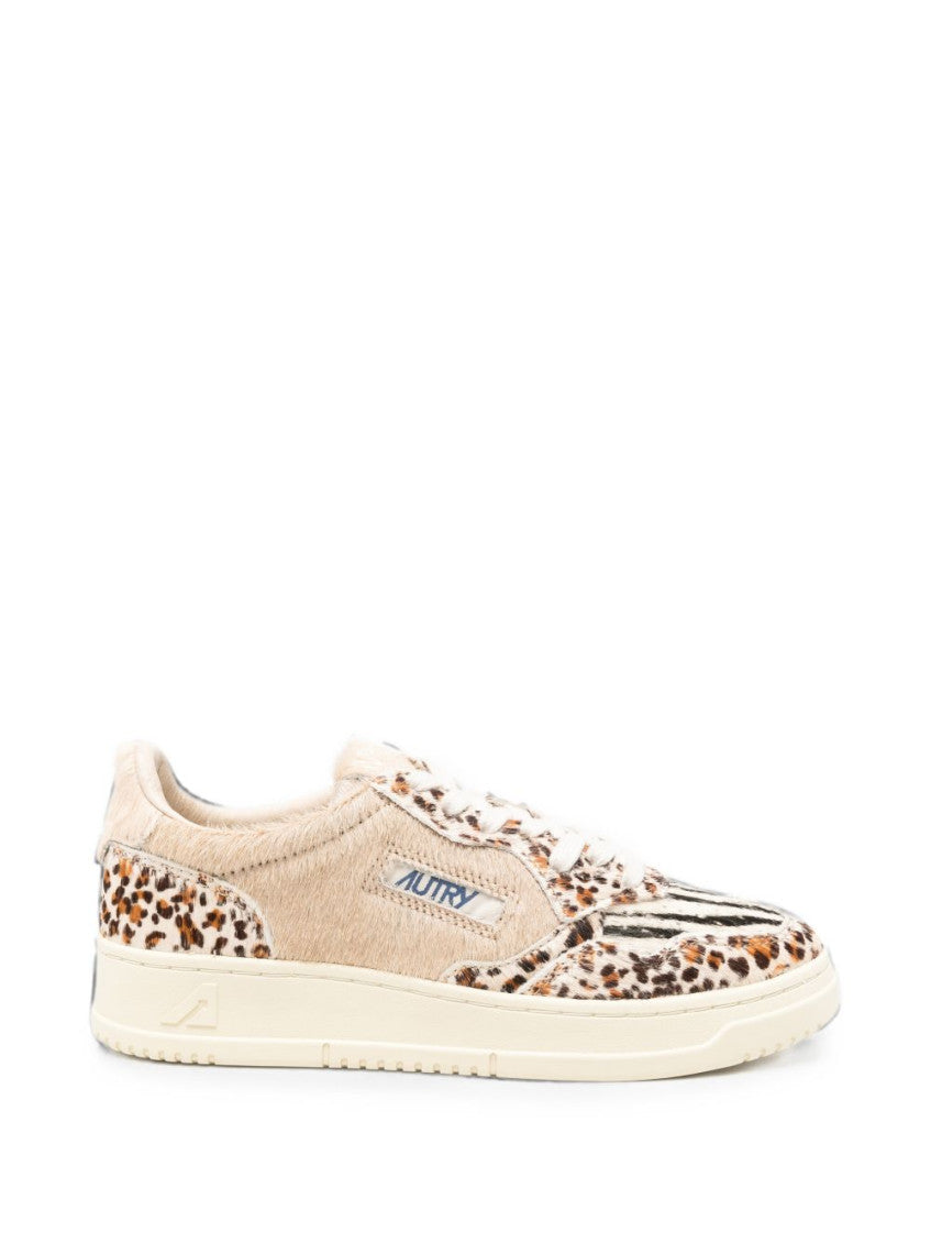 Leopard Print Logo Sneakers 1