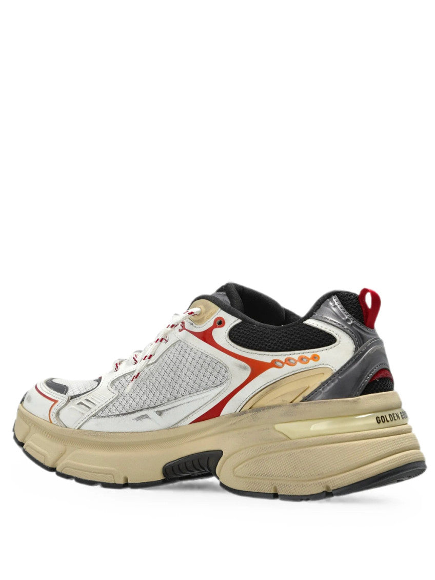 White Color Block Collection Sneakers 3
