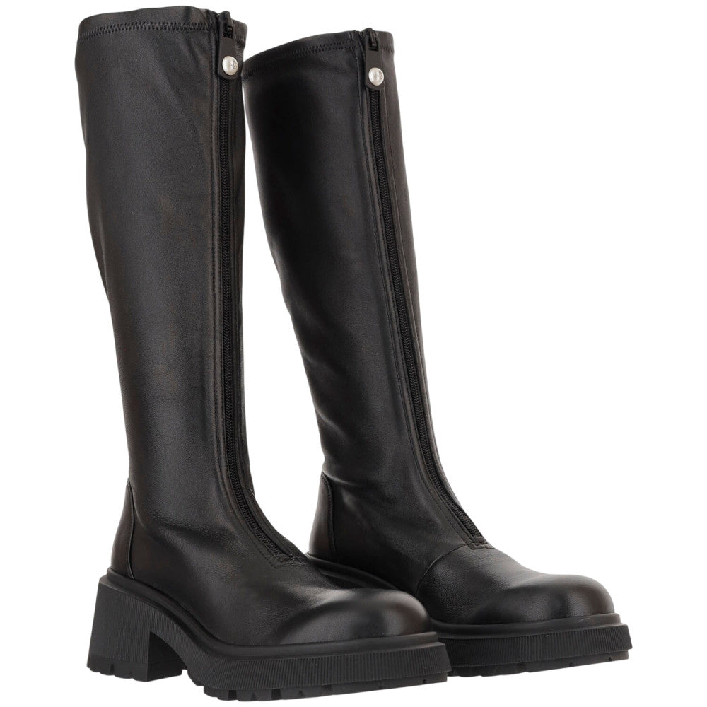 Black Zipper Boots 2