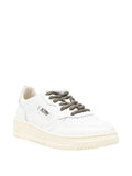 White Logo Leather Sneakers 1