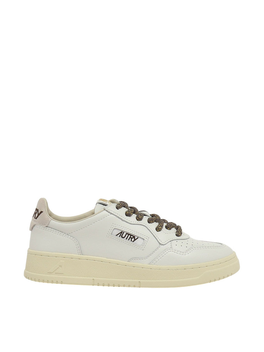 White Logo Leather Sneakers 2