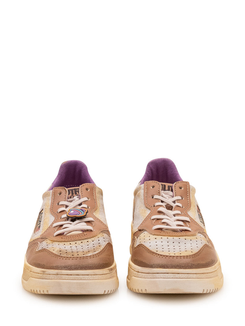 Brown Color-Block Medalist Sneakers 2