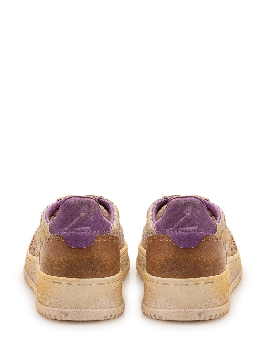 Brown Color-Block Medalist Sneakers 3