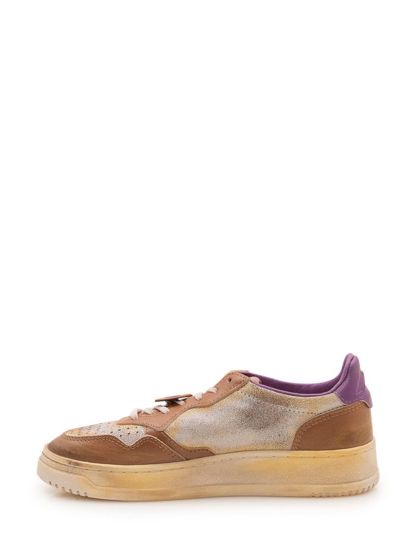 Brown Color-Block Medalist Sneakers 4