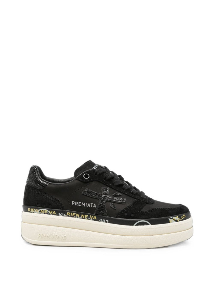 Black Logo Sneakers 1