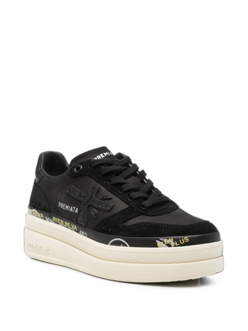 Black Logo Sneakers 4