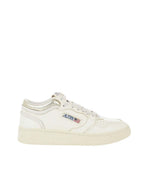 White Leather Logo Sneakers 1