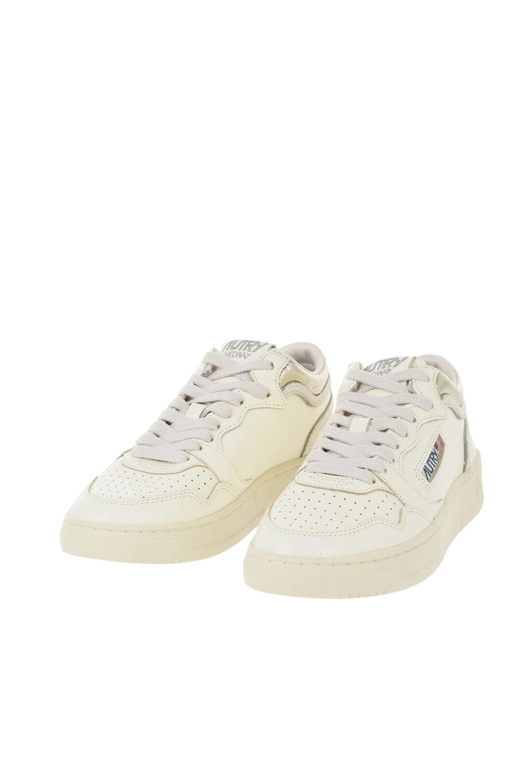 White Leather Logo Sneakers 2