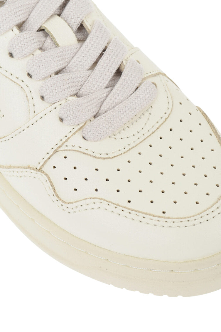 White Leather Logo Sneakers 3