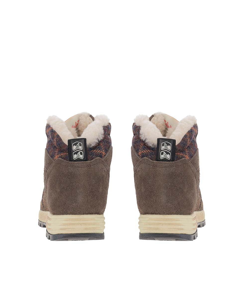 Brown High-Top Suede Sneakers 3