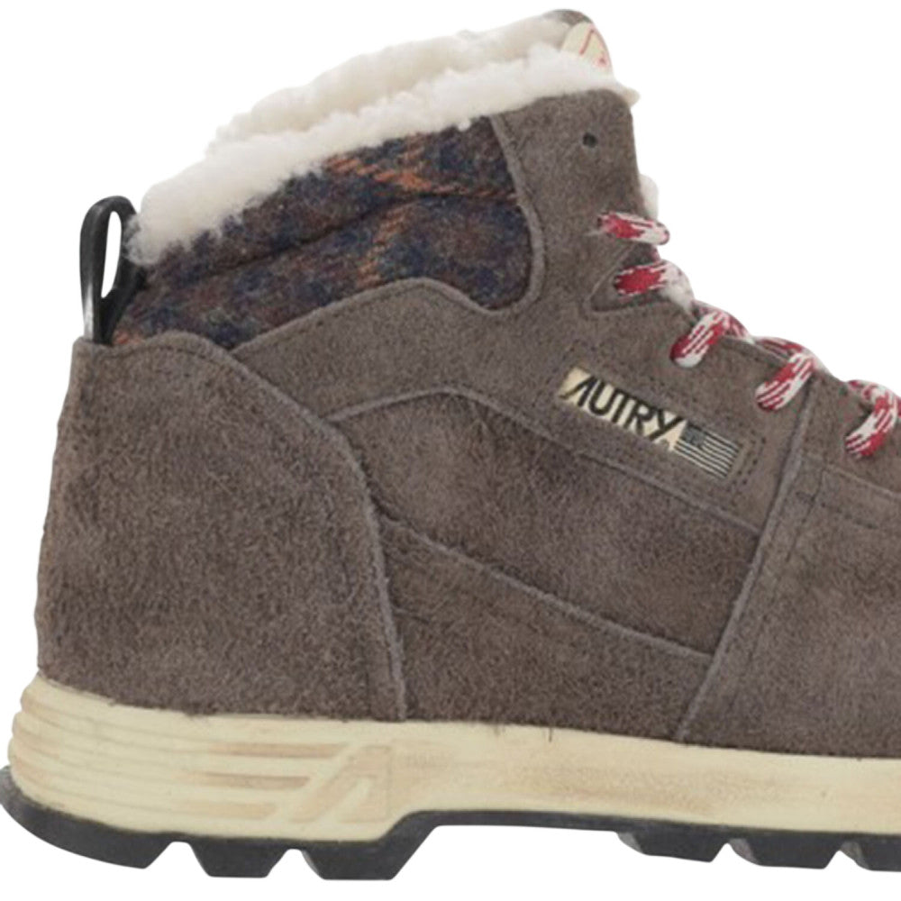 Brown High-Top Suede Sneakers 4