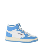 Blue High-Top Leather Sneakers 1