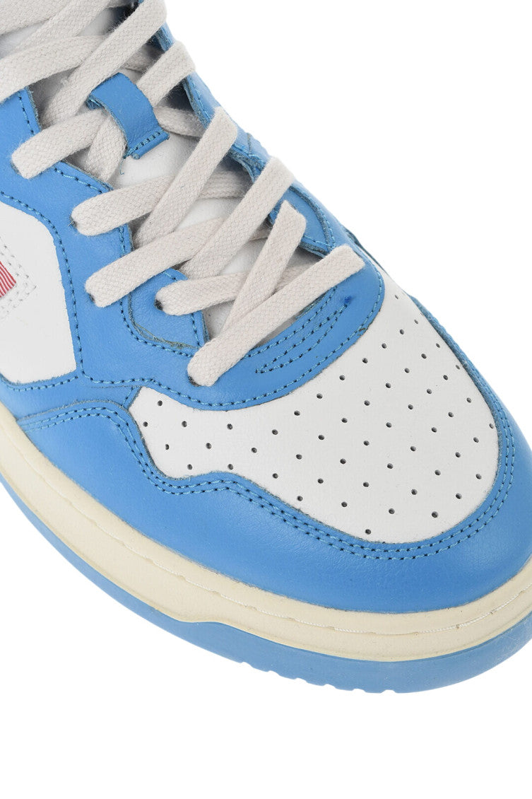 Blue High-Top Leather Sneakers 2