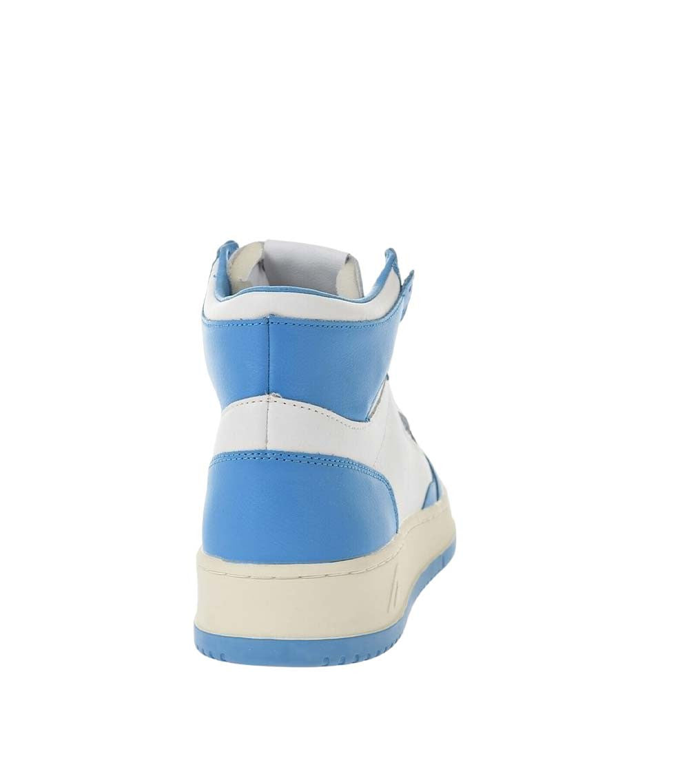 Blue High-Top Leather Sneakers 3