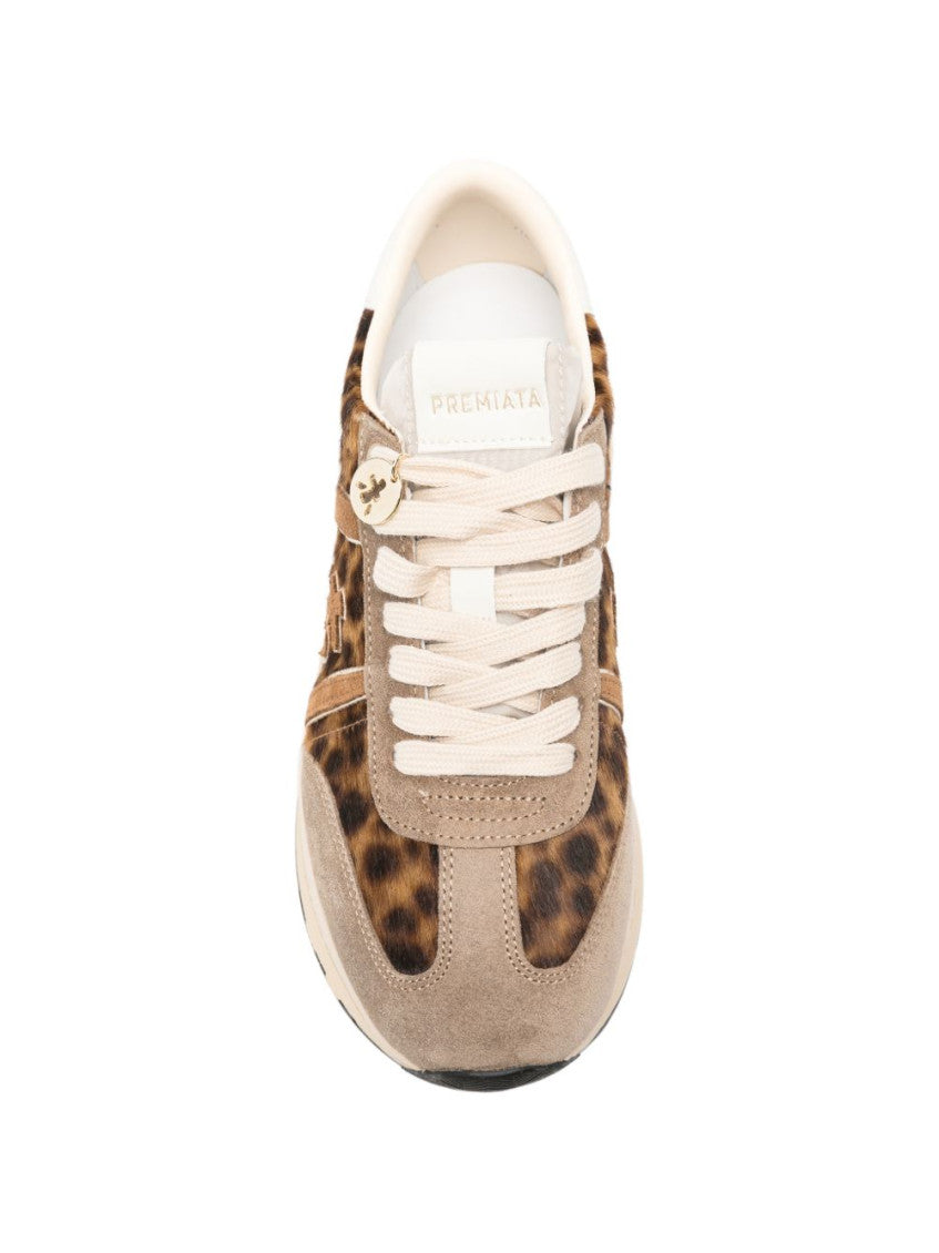 Leopard Print Color Block Sneakers 4