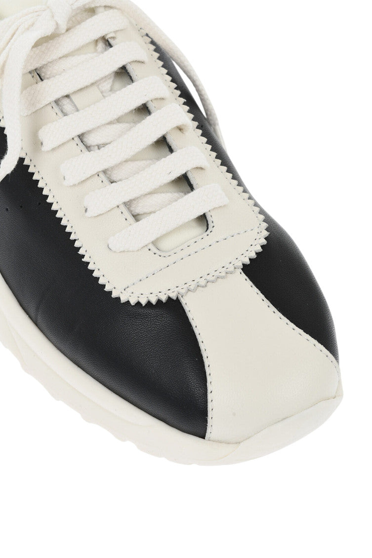 BlackWhite Leather Sneakers 3