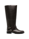 Dark Brown Solid Boots 1