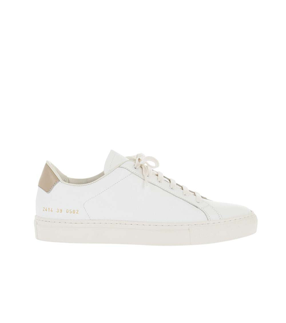 White Low Hammered Sneakers 1