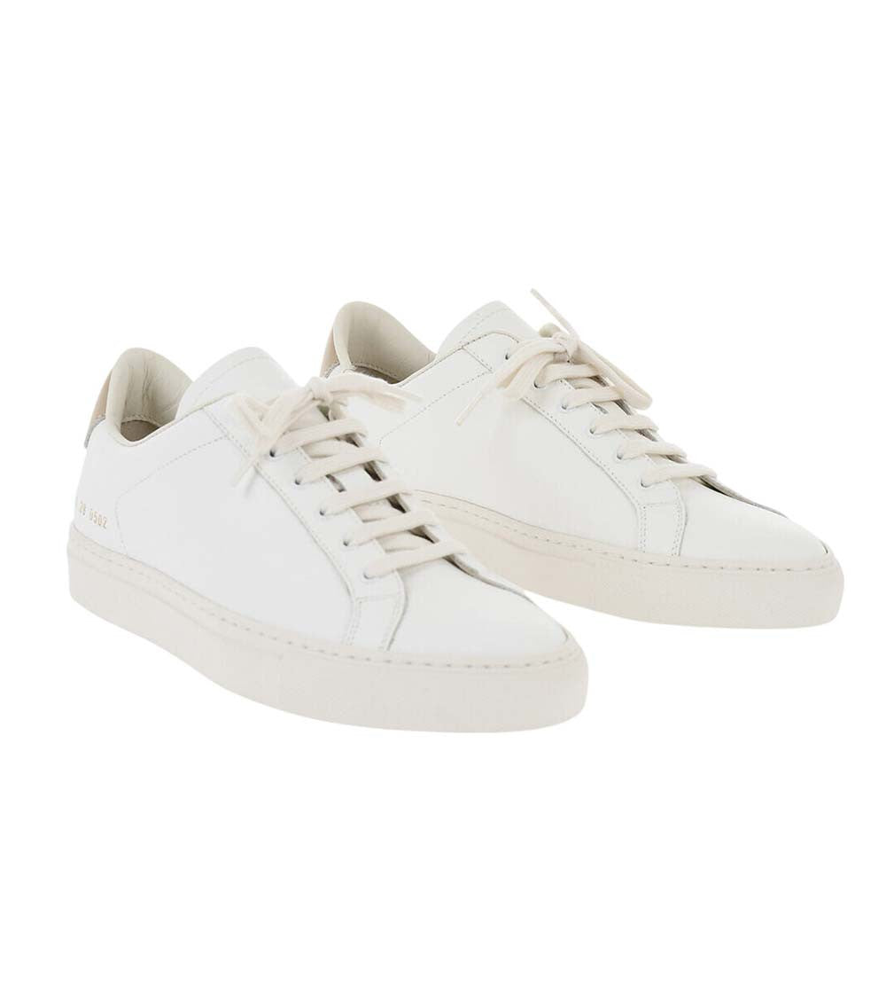 White Low Hammered Sneakers 2